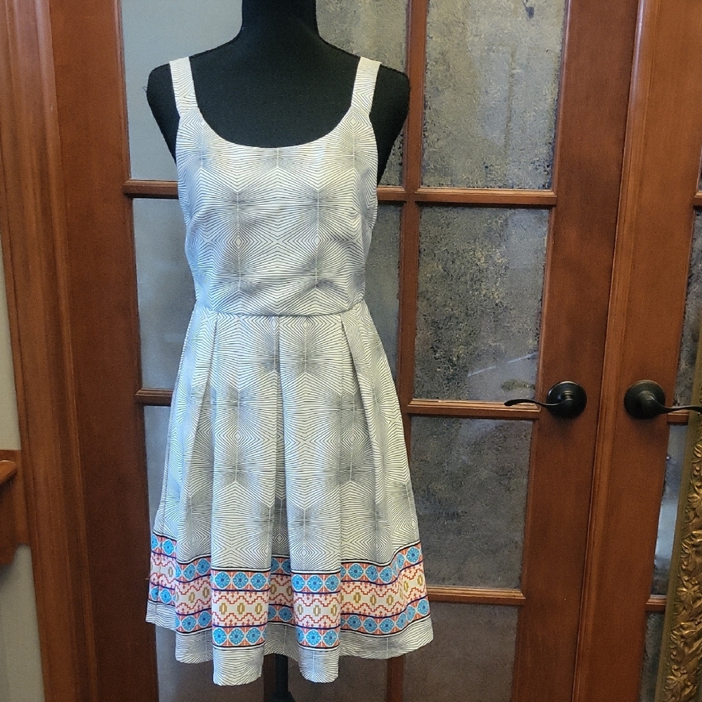 Freeway Blue and Multicolor Mini Dress